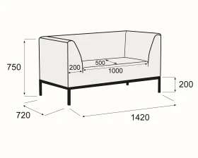 Диван 2-х местный Альфа Ультра images