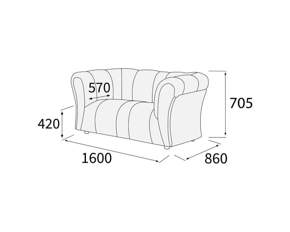 Диван 2-х местный Юпитер
