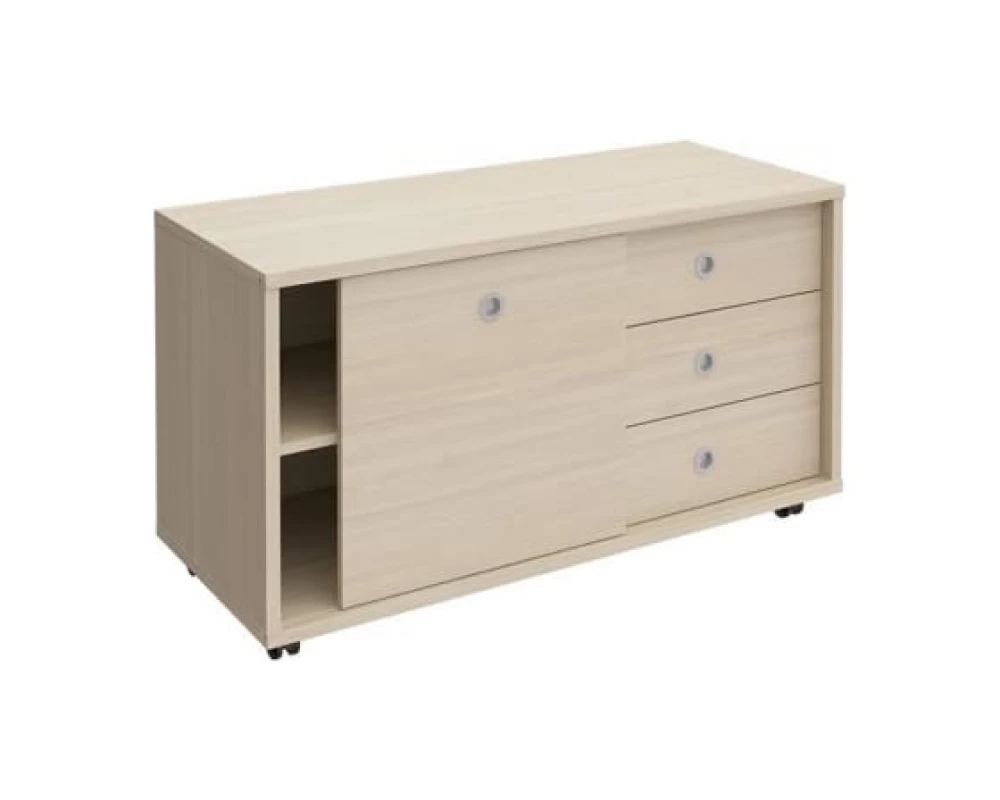 Тумба выкатная 3 ящика без замка дверь купе 120,2x50x66 Born
