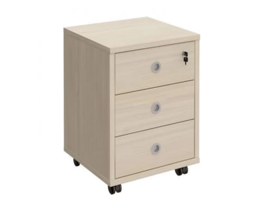 Тумба выкатная 3 ящика с центральным замком 48x45x66 Born