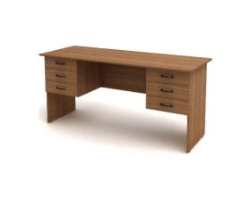 Стол 2-тумбовый 6 ящиков (1600х600х750) СК28 Канц images