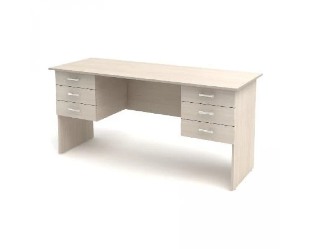 Стол 2-тумбовый 6 ящиков (1600х600х750) СК28 Канц