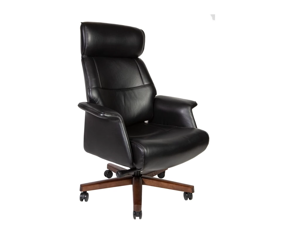 Кресло Norden Вагнер Натуральная кожа, Черный