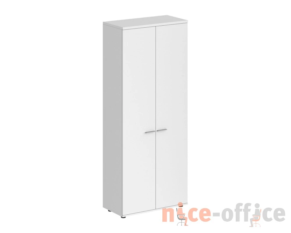 Гардероб 800x400x1955, задняя стенка HDF Сигма / Sigma Белый